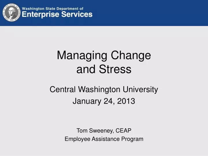 managing change and stress