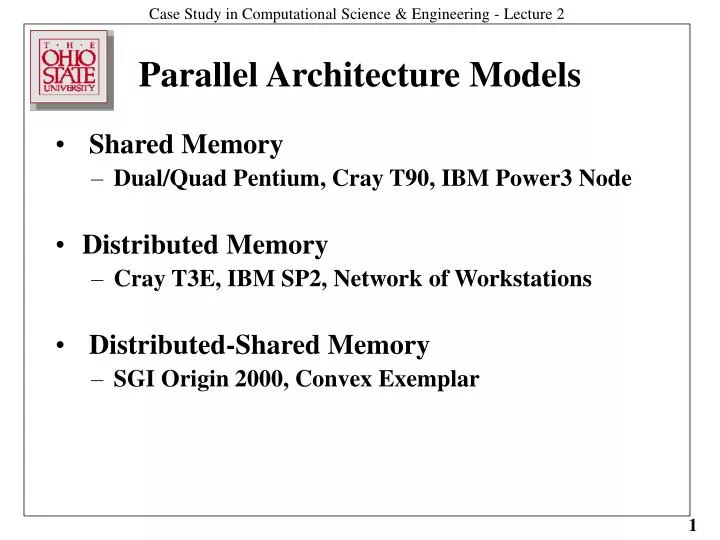 parallel architecture models