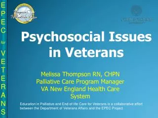 Psychosocial Issues in Veterans