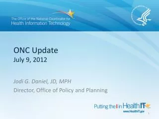 ONC Update July 9, 2012