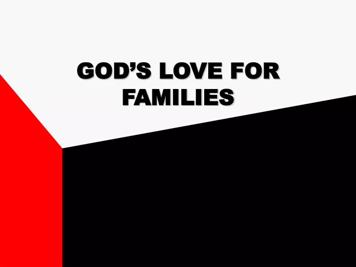 god s love for families