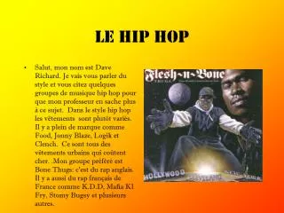 le hip hop
