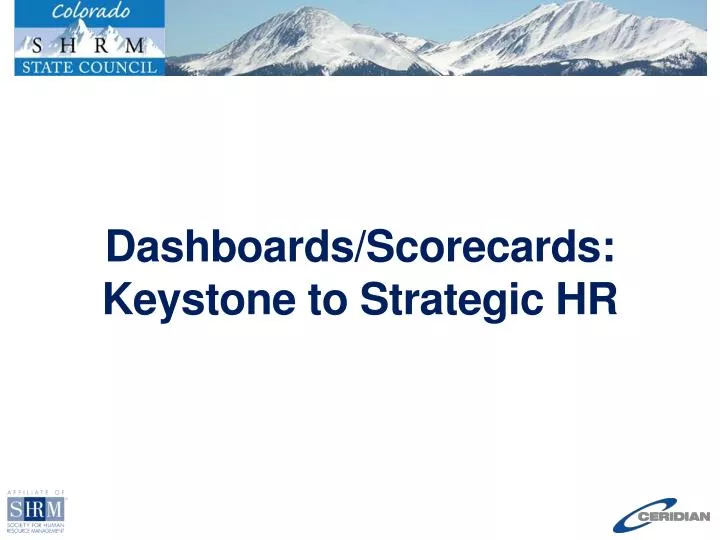 dashboards scorecards keystone to strategic hr