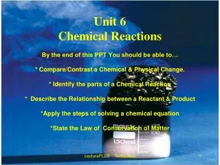 Unit 6 Chemical Reactions