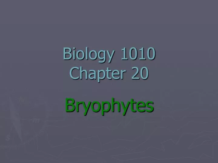 biology 1010 chapter 20
