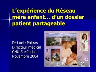 l exp rience du r seau m re enfant d un dossier patient partageable