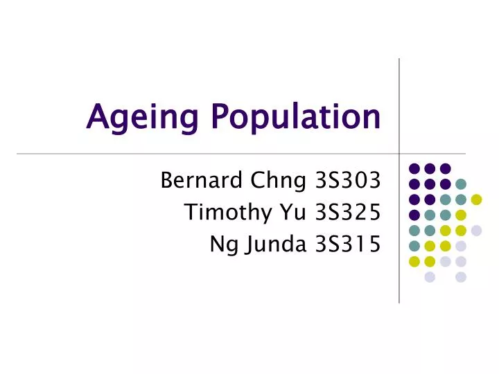 ageing population