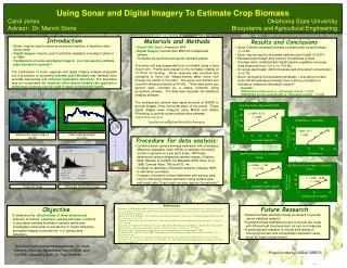 Using Sonar and Digital Imagery To Estimate Crop Biomass