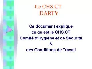 le chs ct darty