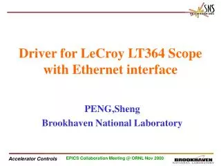 Driver for LeCroy LT364 Scope with Ethernet interface
