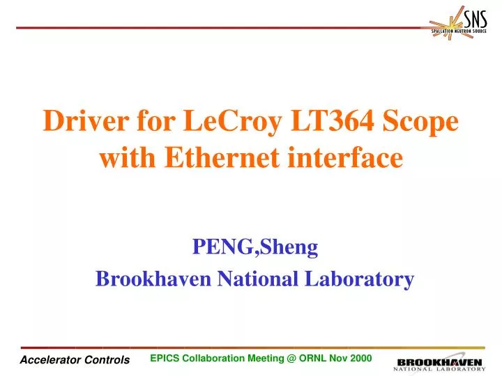 driver for lecroy lt364 scope with ethernet interface
