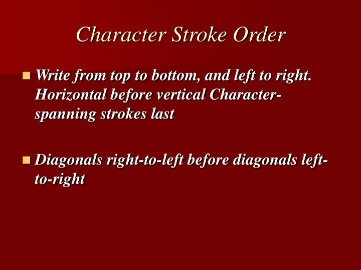 character stroke order