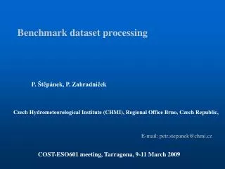 Benchmark dataset processing
