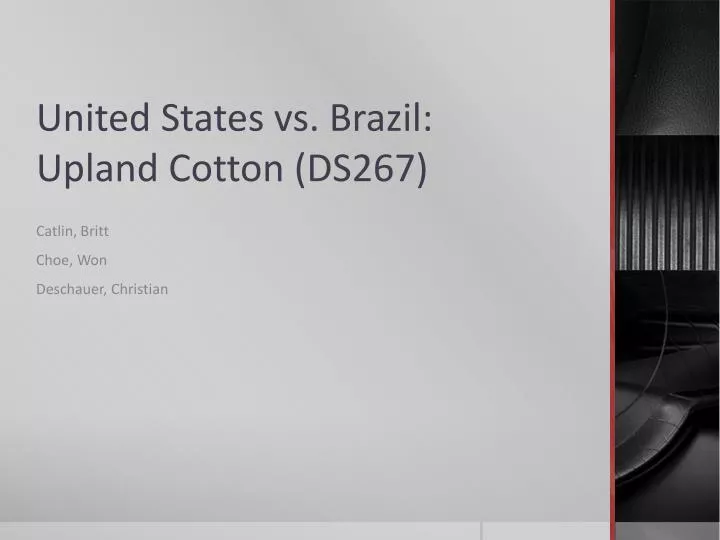 united states vs brazil upland cotton ds267