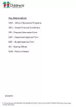 Key Abbreviations OSP â€“ Office of Sponsored Programs GFC â€“ Grants Financial Coordinator - slide 1