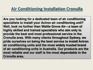 Air conditioning installation Cronulla