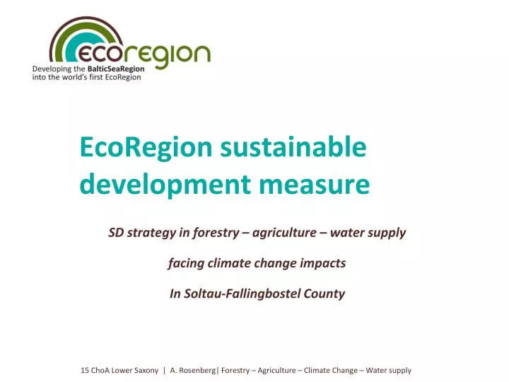 ecoregion sustainable development measure