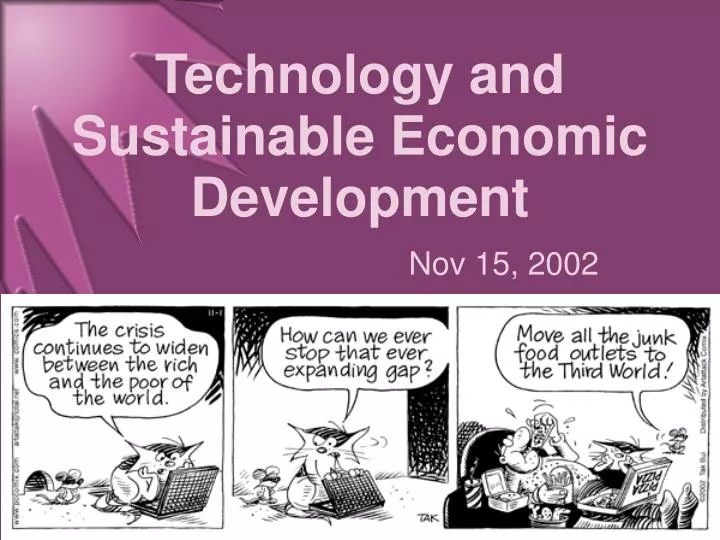 technology and sustainable economic development