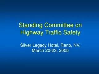 Standing Committee on Highway Traffic Safety