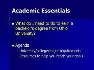 Academic Essentials