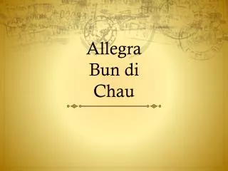 allegra bun di chau