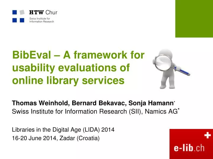 bibeval a framework for usability evaluations of online library services