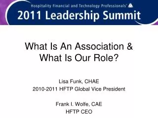 what is an association what is our role