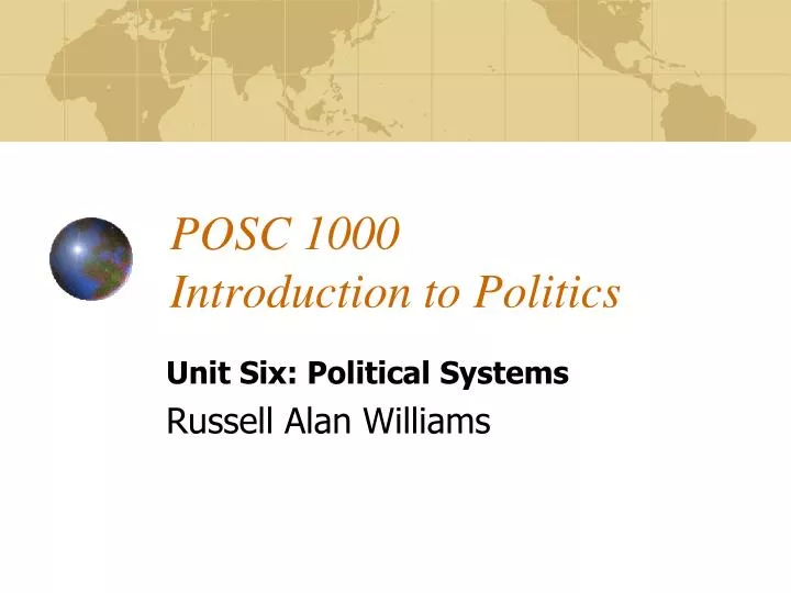 posc 1000 introduction to politics