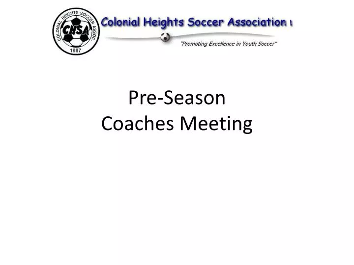 pre season coaches meeting