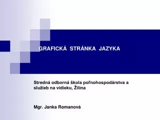 grafick str nka jazyka