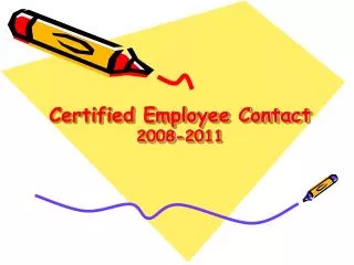 Certified Employee Contact 2008-2011
