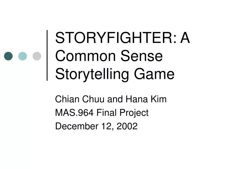 storyfighter a common sense storytelling game