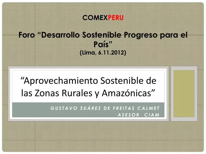 aprovechamiento sostenible de las zonas rurales y amaz nicas