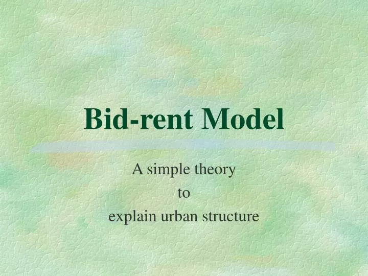 bid rent model