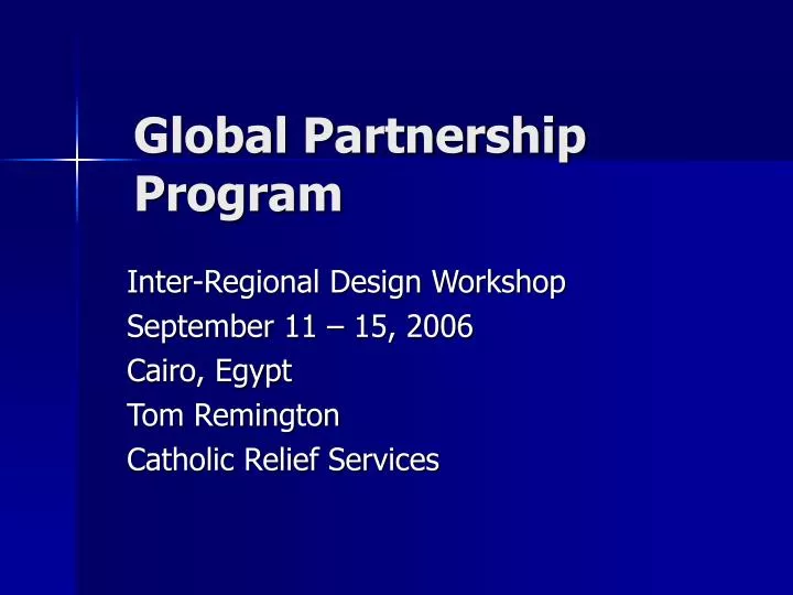global partnership program