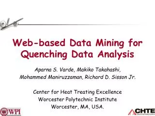 Web-based Data Mining for Quenching Data Analysis