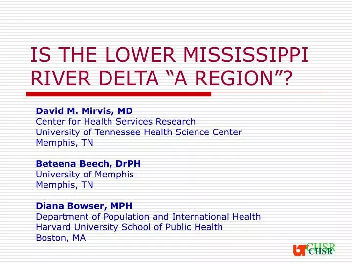 is the lower mississippi river delta a region