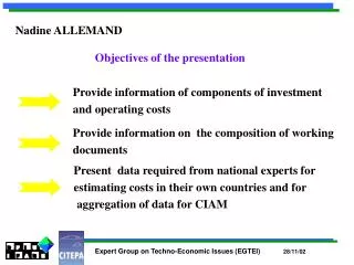 Objectives of the presentation