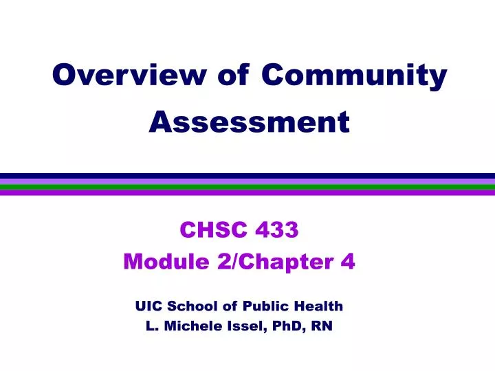 overview of community assessment