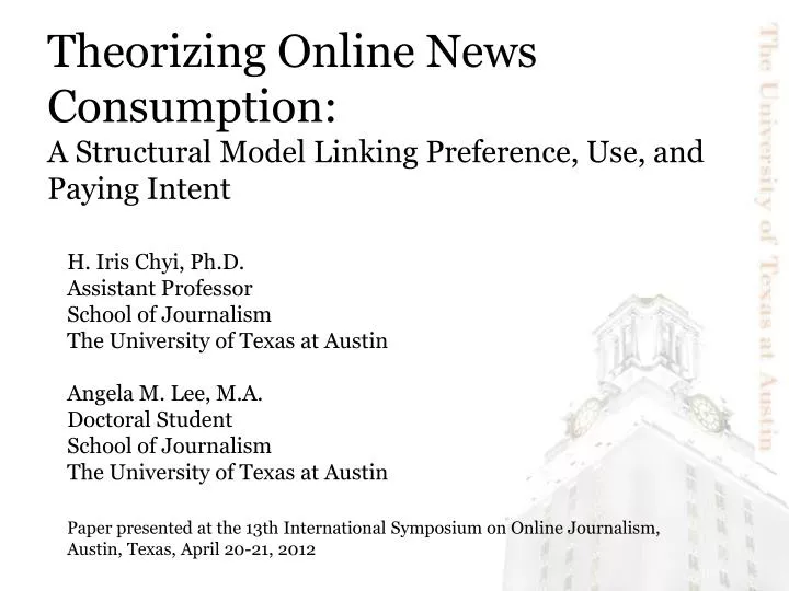 theorizing online news consumption a structural model linking preference use and paying intent