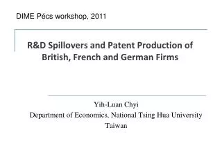 R&amp;D Spillovers and Patent Production of British, French and German Firms