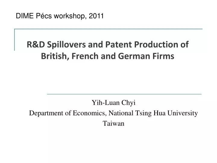 r d spillovers and patent production of british french and german firms