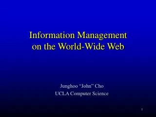 Information Management on the World-Wide Web