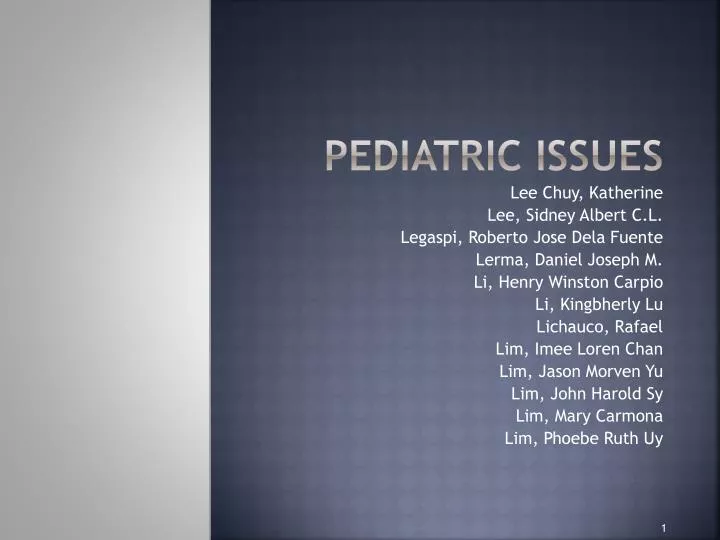 pediatric issues