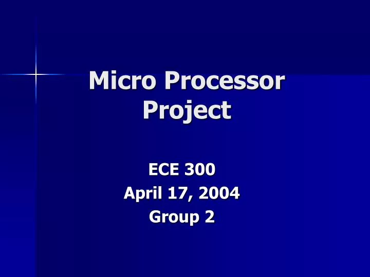 micro processor project