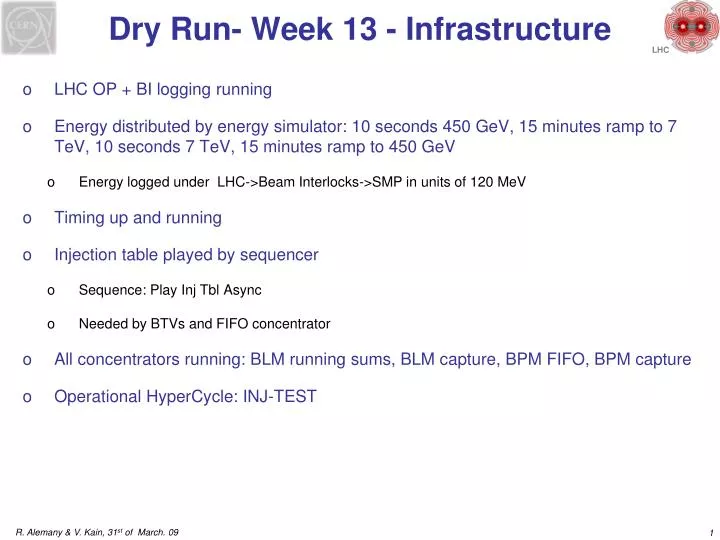 dry run week 13 infrastructure