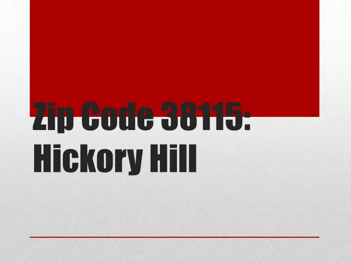 zip code 38115 hickory hill