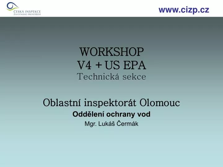 workshop v4 us epa technick sekce