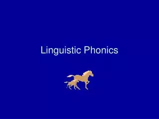 Linguistic Phonics