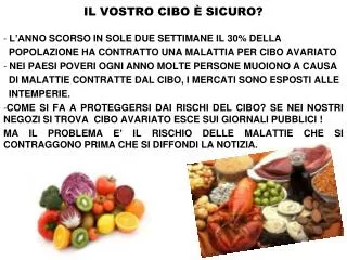 il vostro cibo sicuro